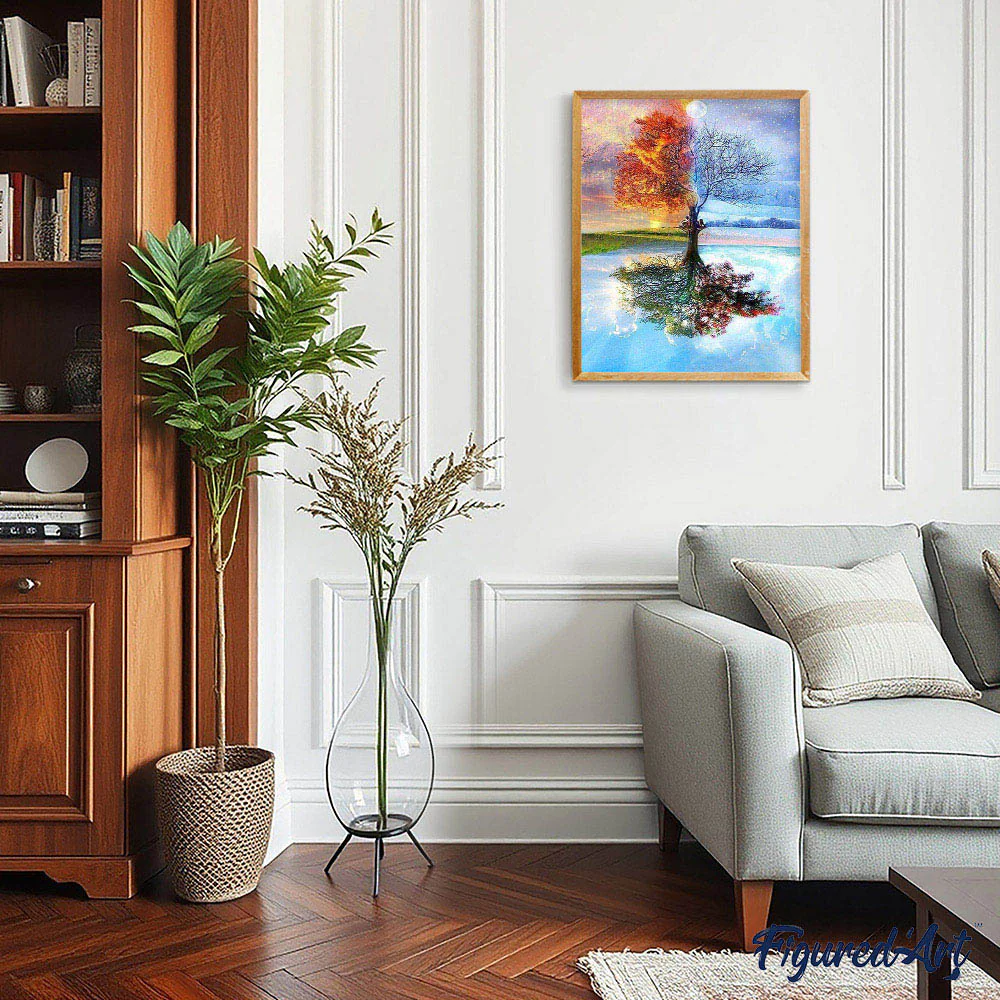 peinture numéros / ARBRES DES 4 SAISONS