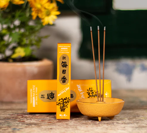 Encens Morning Star Ambre 50 bâtonnets