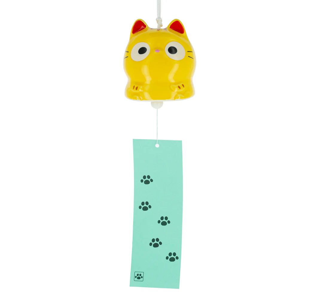 Cloche Furin Céramique Neko Blond