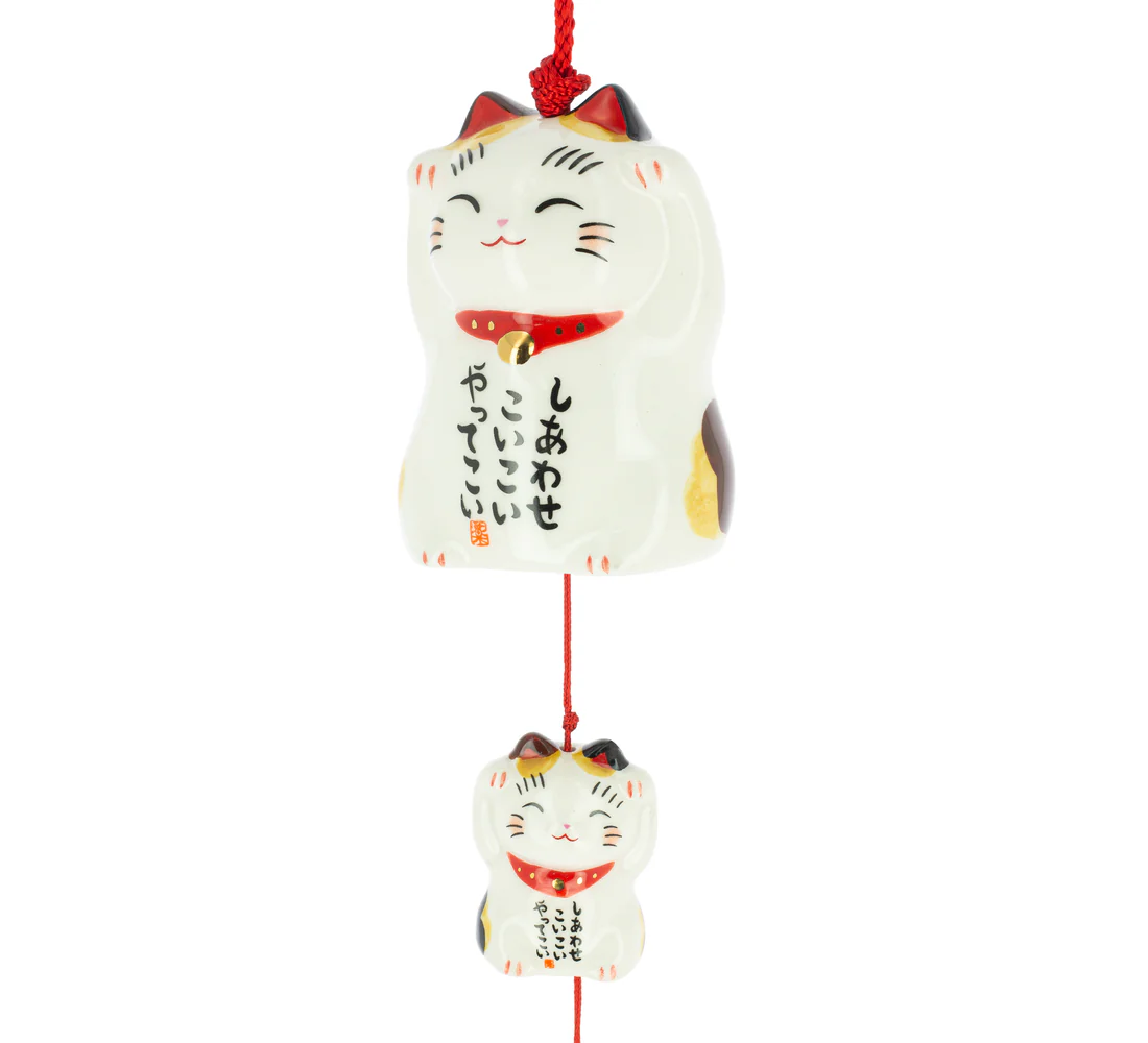 Cloche Furin Céramique Maneki Neko Calico