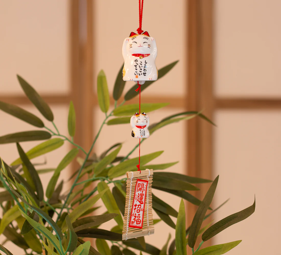 Cloche Furin Céramique Maneki Neko Calico