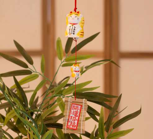 Cloche Furin Céramique Maneki Neko Chatora