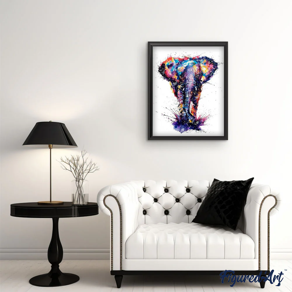 Peinture Numéros/ Eléphant d'Asie