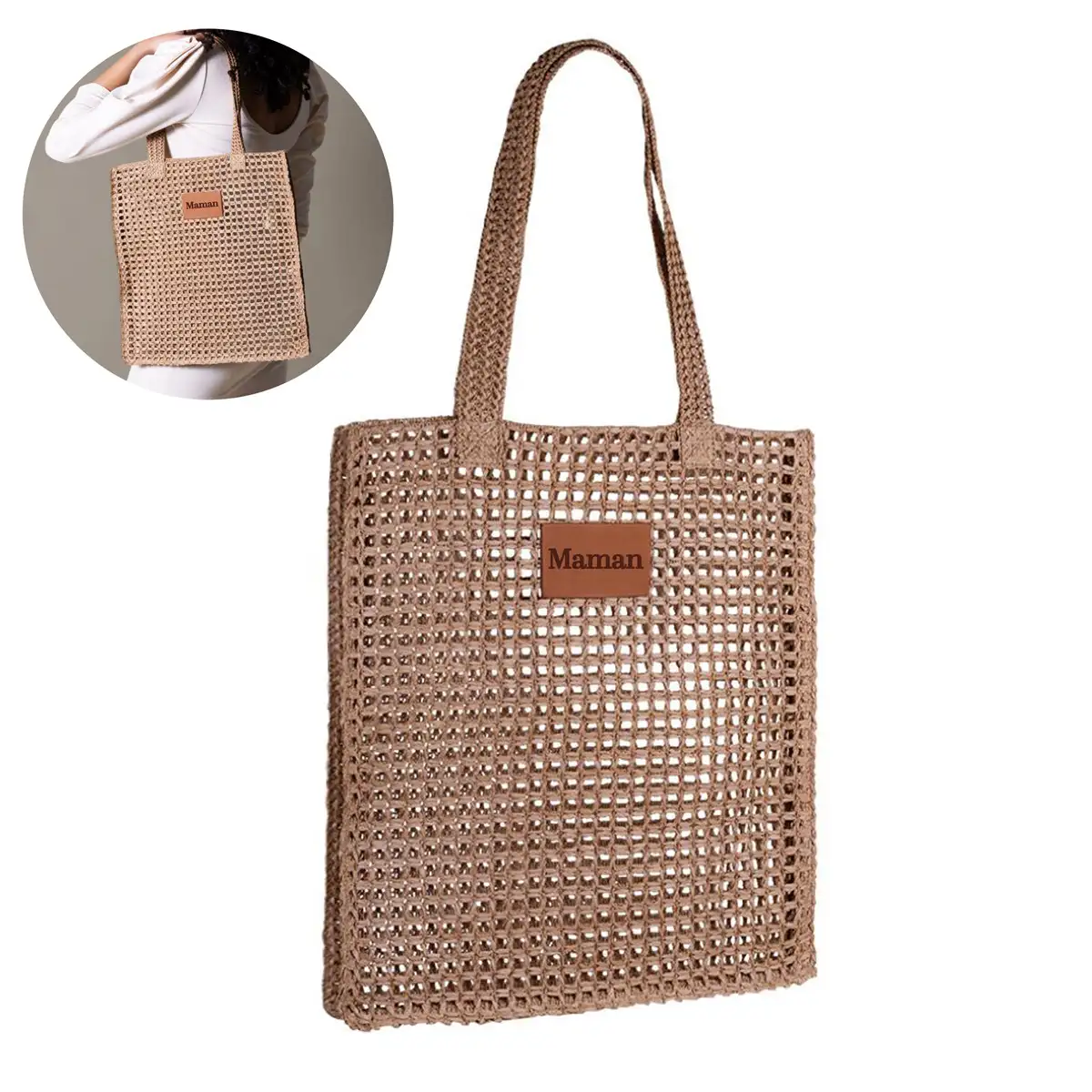 Sac raphia - Maman