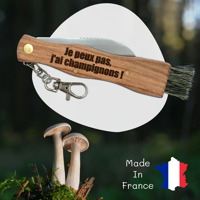 Couteau à champignons avec brosse intégrée – Je peux pas, j’ai champignons!
